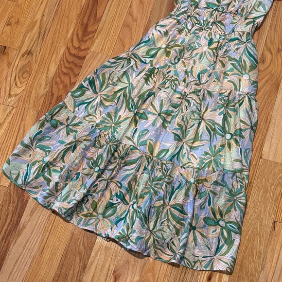 &MERCI small “Shannon Dress” Floral with Ruffled Sleeves, smocked waist, tiered - Picture 5 of 8